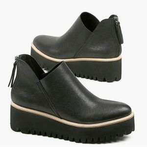 All Black brand boots.  Women’s size 40.  Chunky wedge heel boots. Black.
